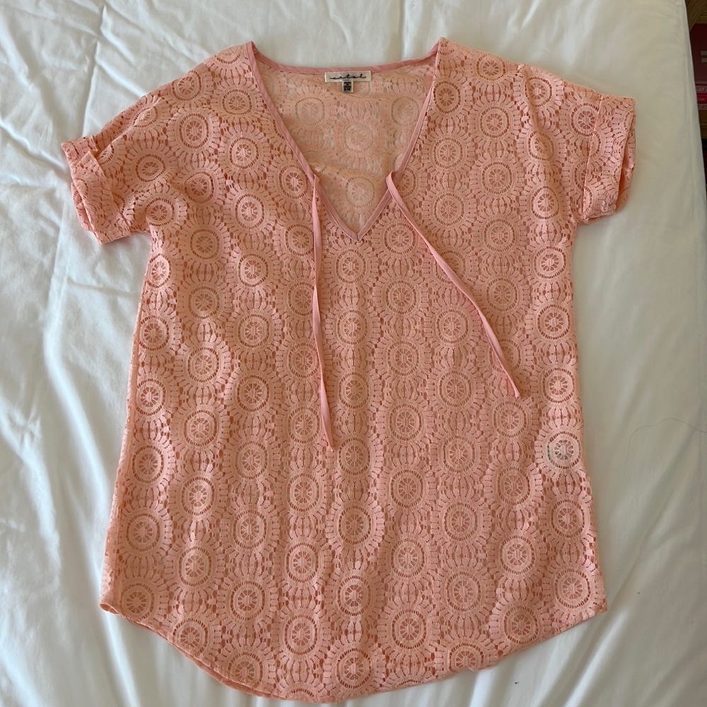Francesca’s Swim Cover Up in a Peachy Pink